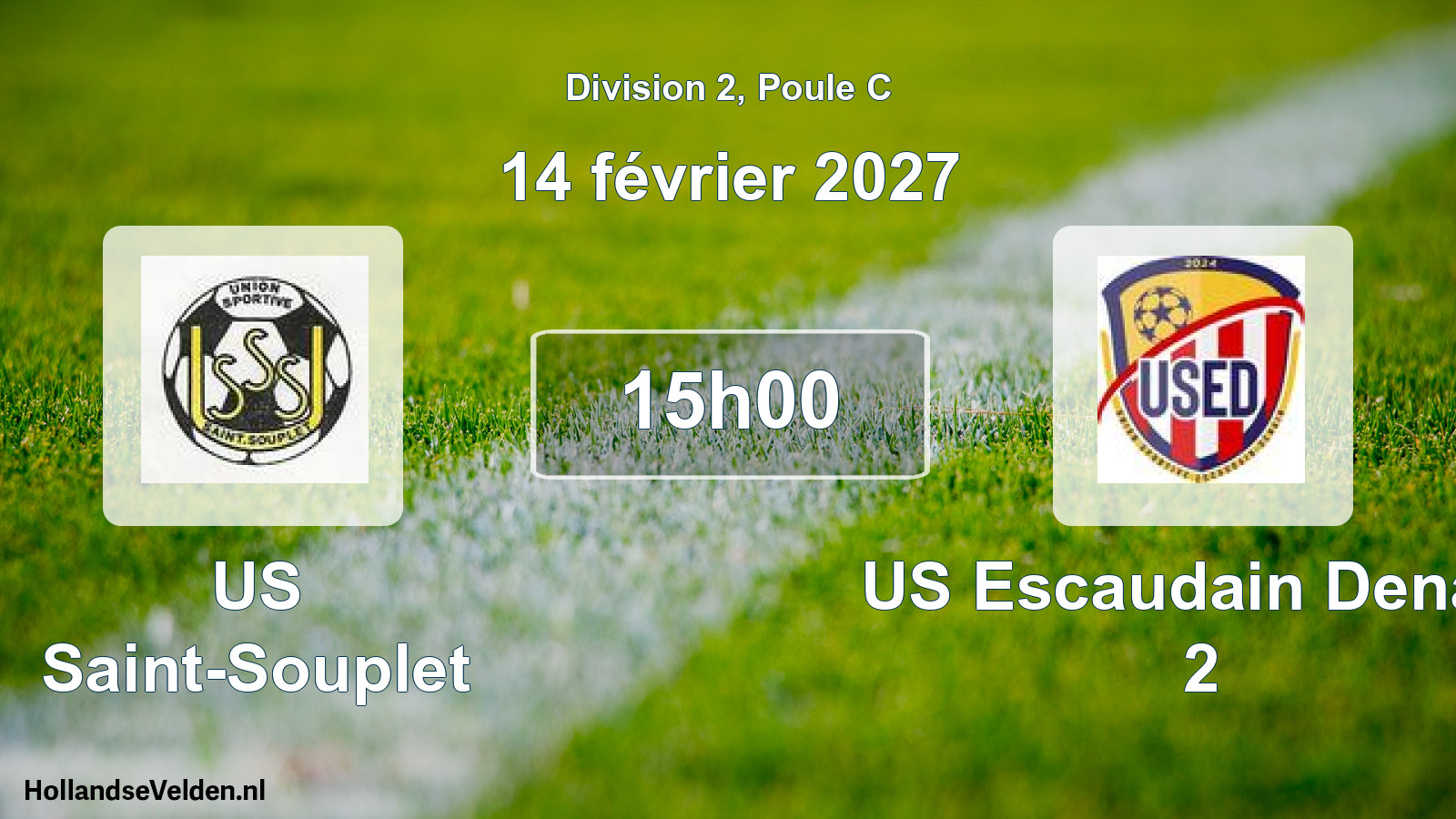 Match programmé: US Saint-Souplet - US Escaudain Denain 2 (14 février 2027)