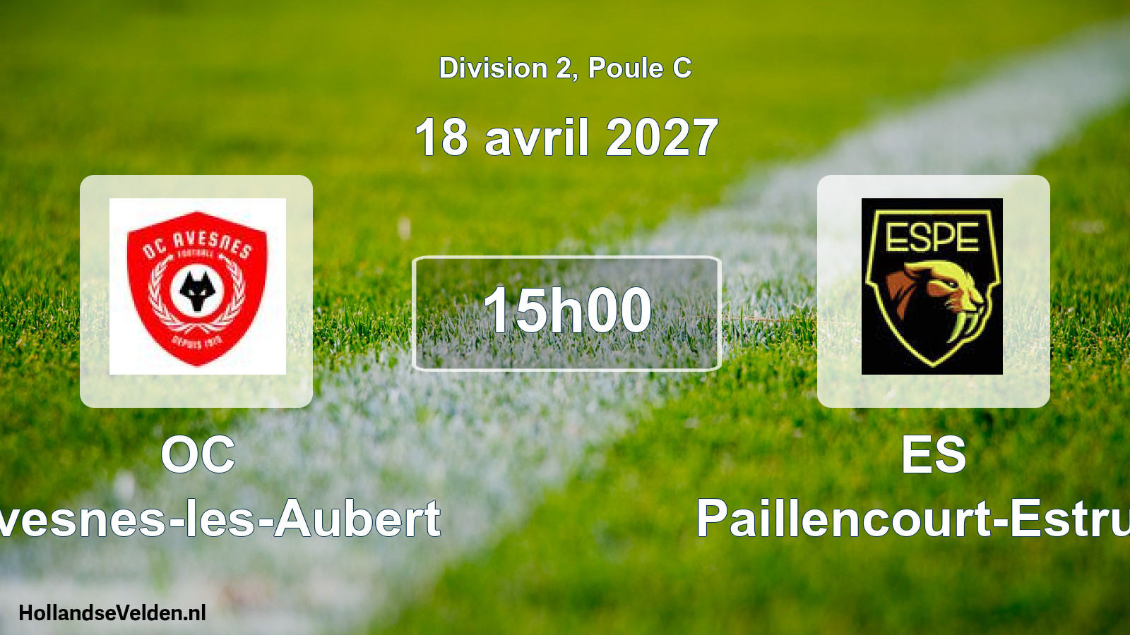 Match programmé: OC Avesnes-les-Aubert - ES Paillencourt-Estrun (18 avril 2027)