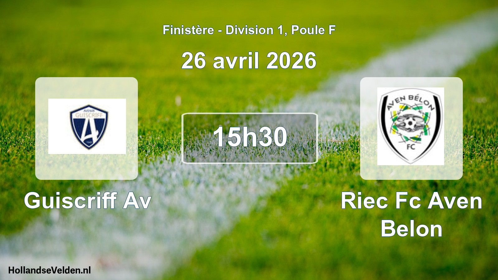 Scheduled Match: Guiscriff Av - Riec Fc Aven Belon (26 April 2026)