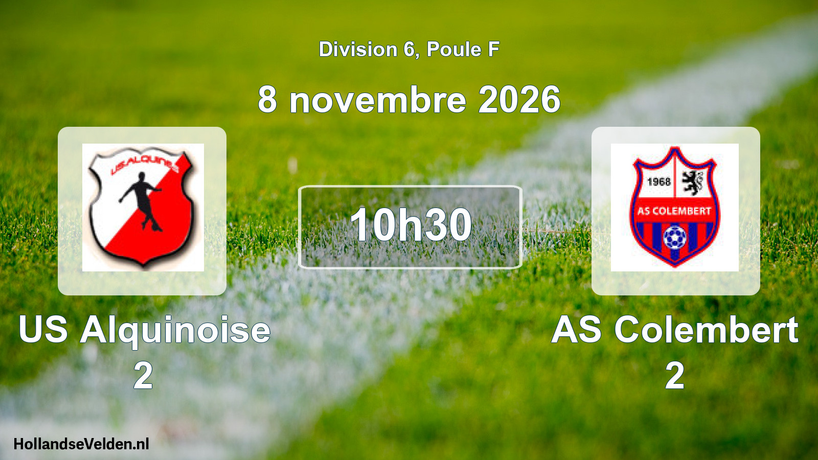 Match programmé: US Alquinoise 2 - AS Colembert 2 (8 novembre 2026)