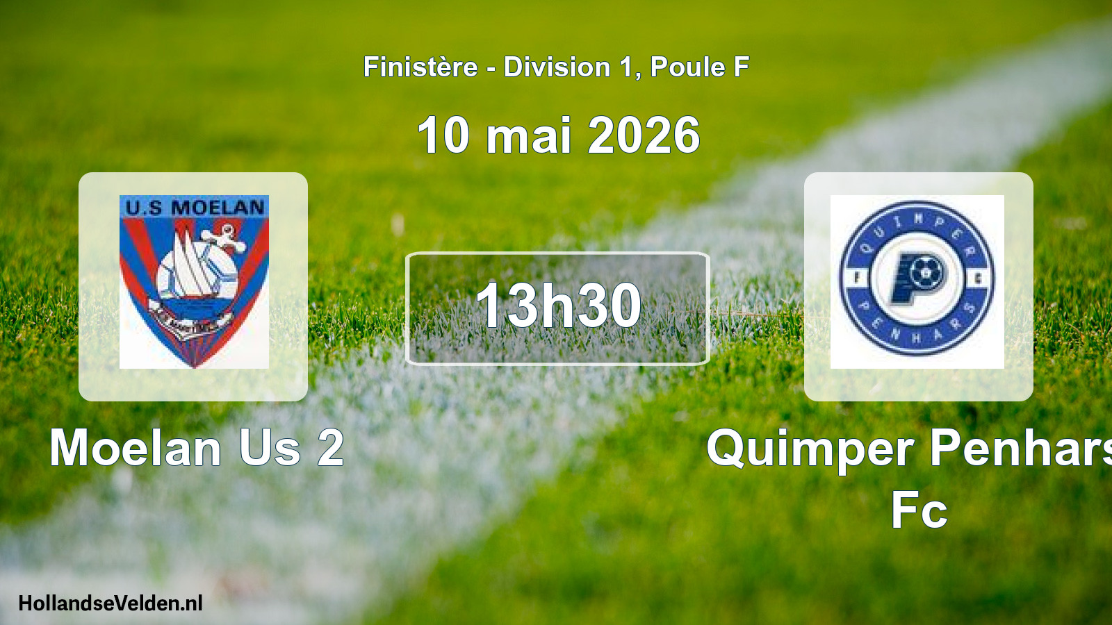 Geplande wedstrijd: Moelan Us 2 - Quimper Penhars Fc (10 mai 2026)