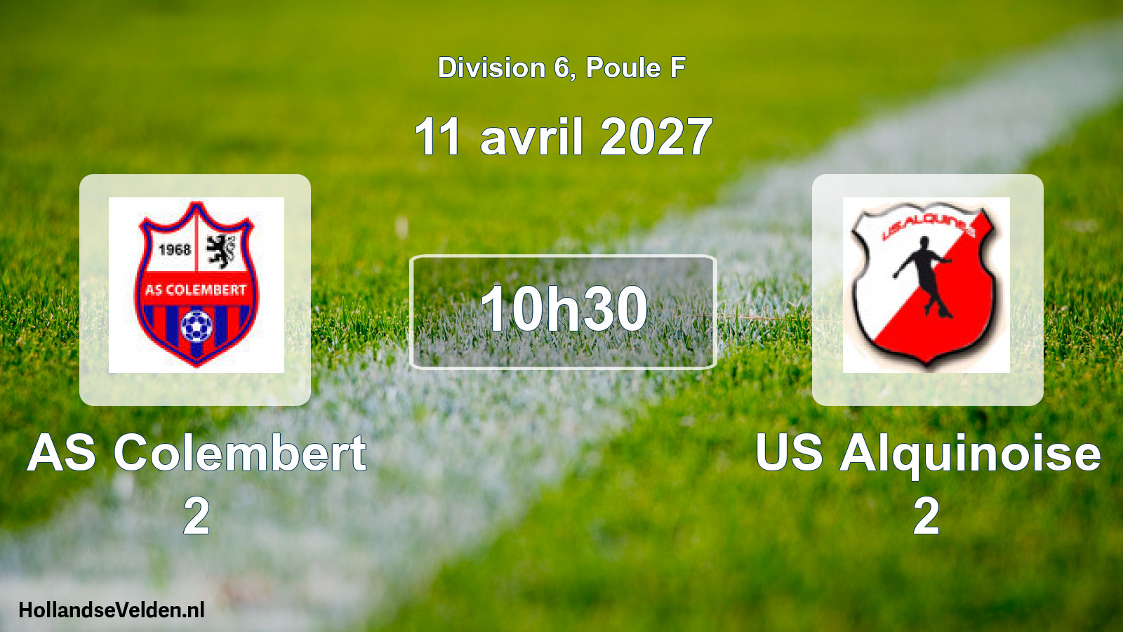 Match programmé: AS Colembert 2 - US Alquinoise 2 (11 avril 2027)