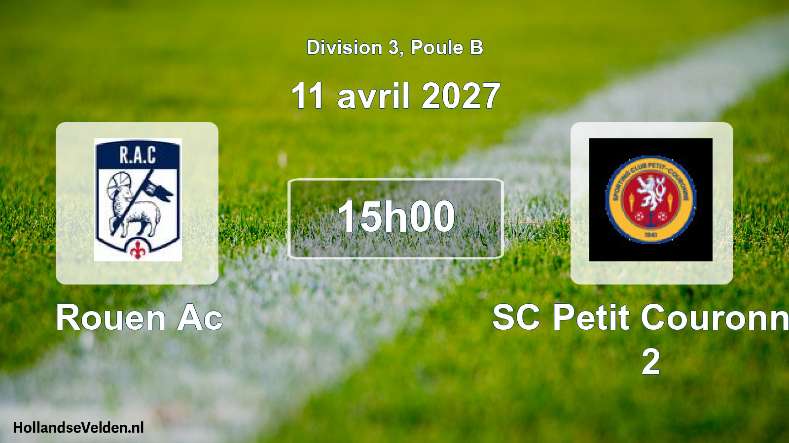 Geplande wedstrijd: Rouen Ac - SC Petit Couronne 2 (11 april 2027)