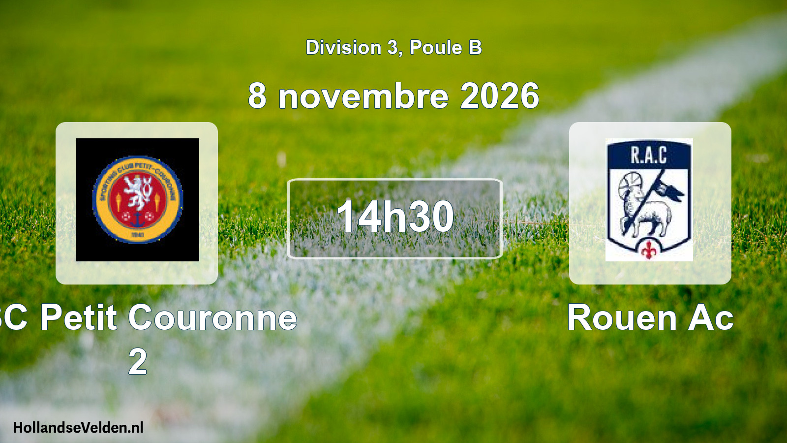 Scheduled Match: SC Petit Couronne 2 - Rouen Ac (8 November 2026)
