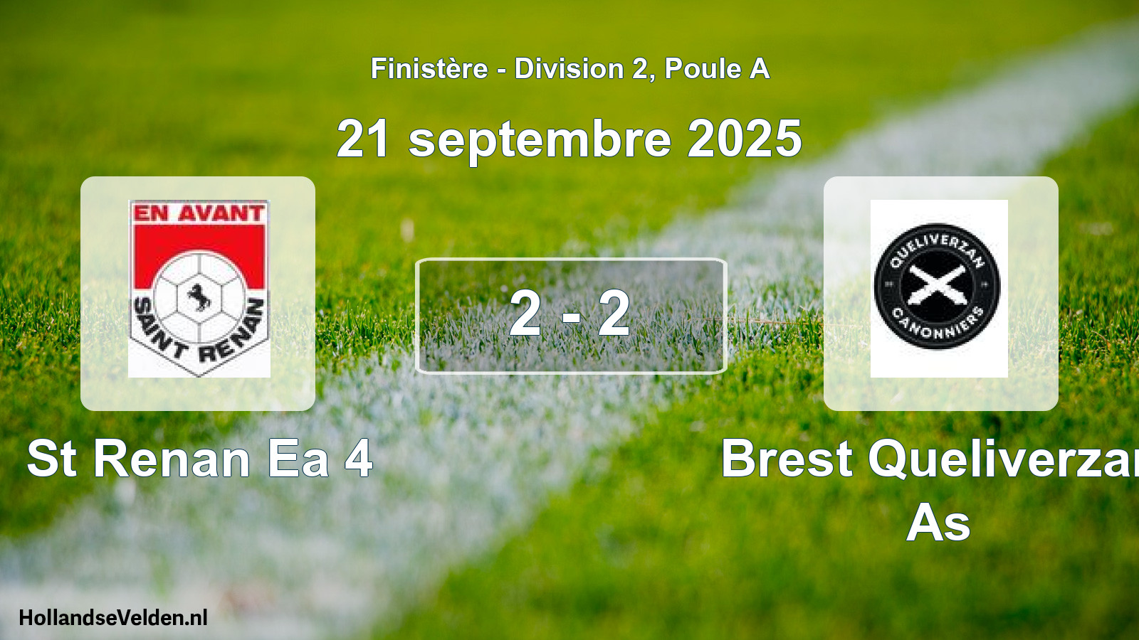 Gespeelde wedstrijd: St Renan Ea 4 - Brest Queliverzan As 2 - 2 (21 september 2025)