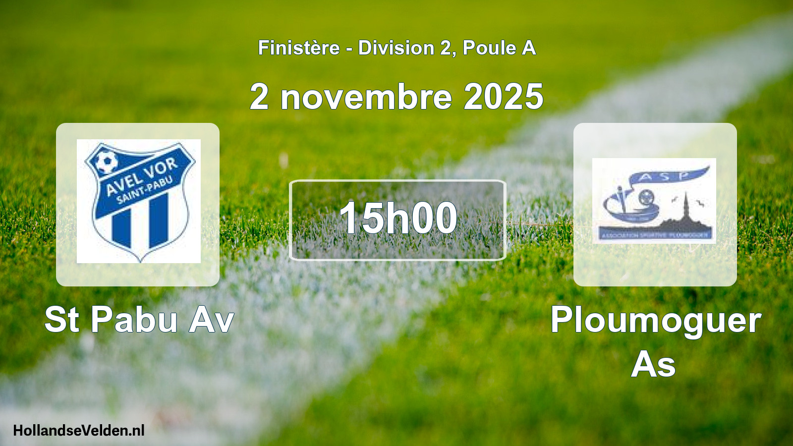 Geplande wedstrijd: St Pabu Av - Ploumoguer As (2 november 2025)