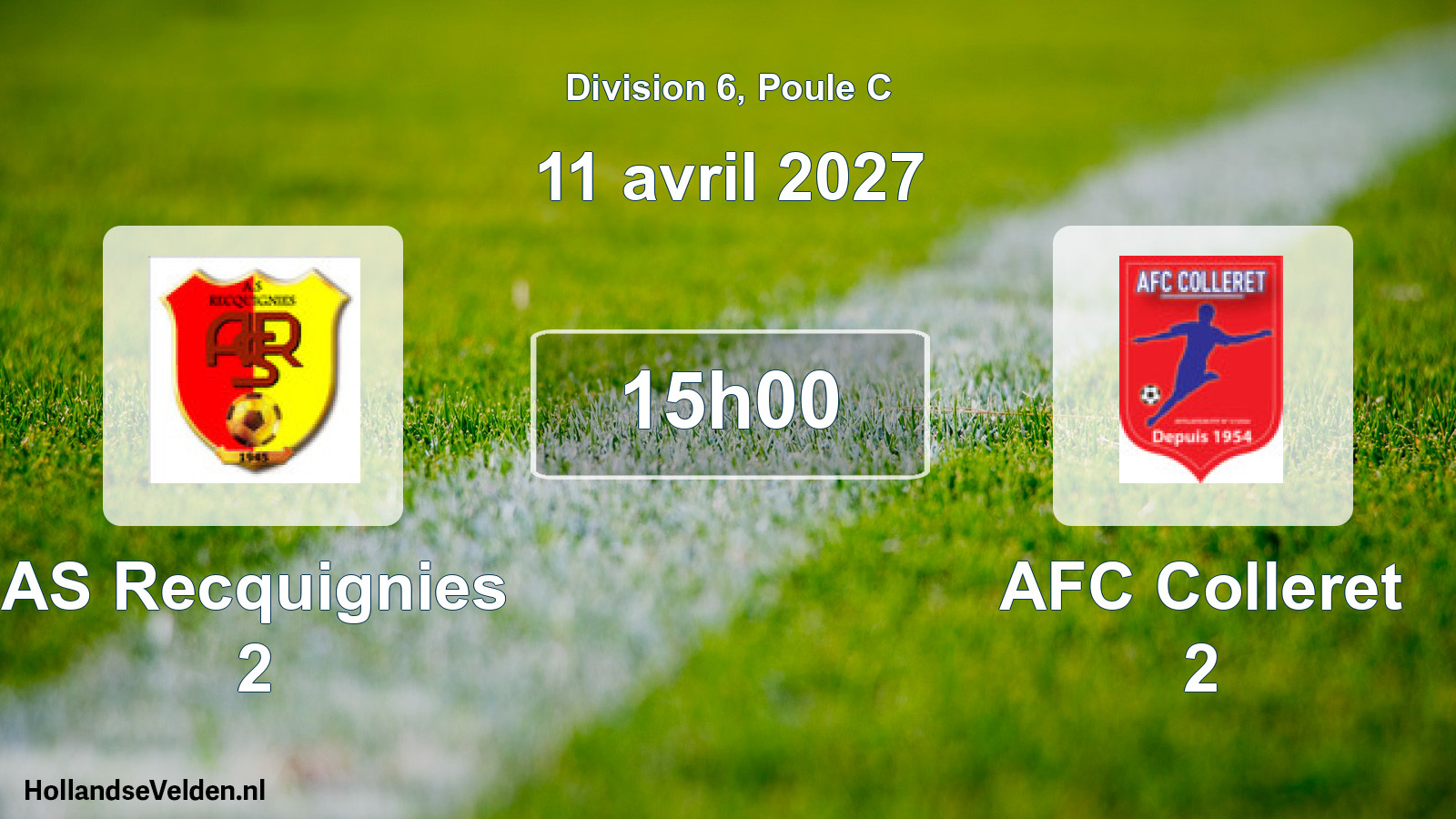 Scheduled Match: AS Recquignies 2 - AFC Colleret 2 (11 April 2027)