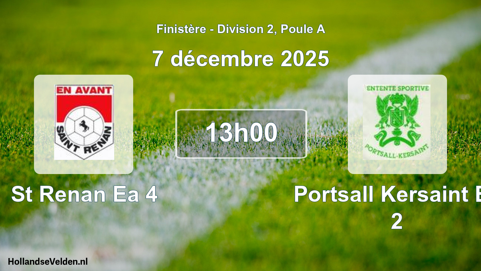 Geplande wedstrijd: St Renan Ea 4 - Portsall Kersaint Es 2 (7 décembre 2025)