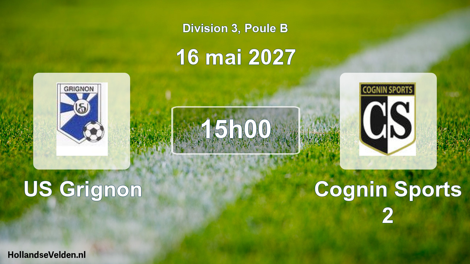 Match programmé: US Grignon - Cognin Sports 2 (16 mai 2027)