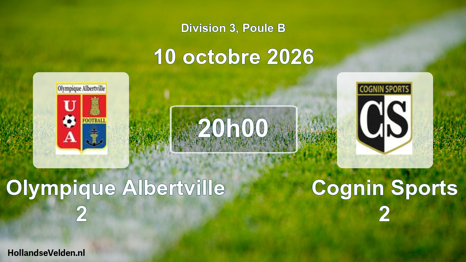 Scheduled Match: Union Olympique Albertville 2 - Cognin Sports 2 (10 October 2026)