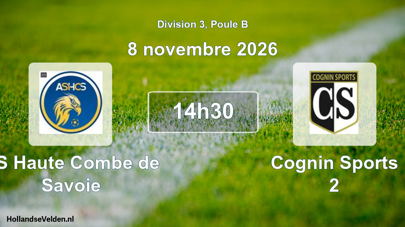 Scheduled Match: AS Haute Combe de Savoie - Cognin Sports 2 (8 November 2026)