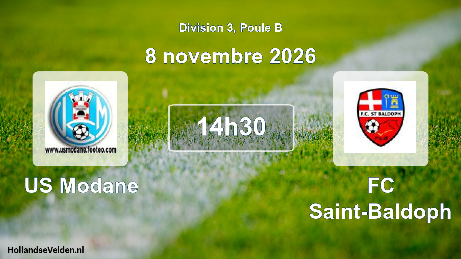 Match programmé: US Modane - FC Saint-Baldoph (8 novembre 2026)