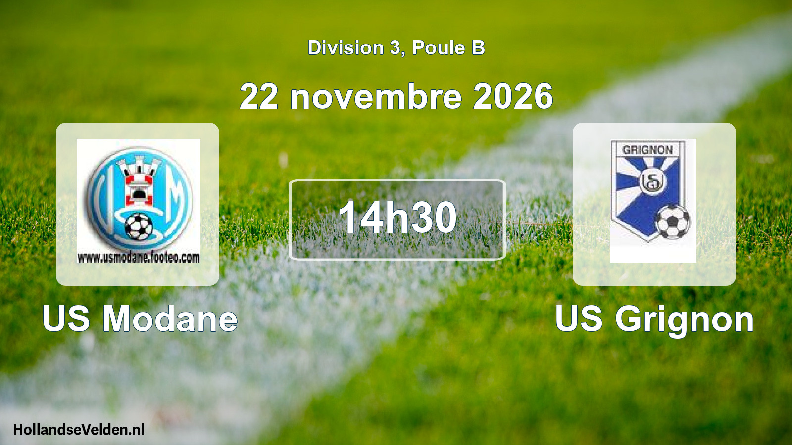 Scheduled Match: US Modane - US Grignon (22 November 2026)
