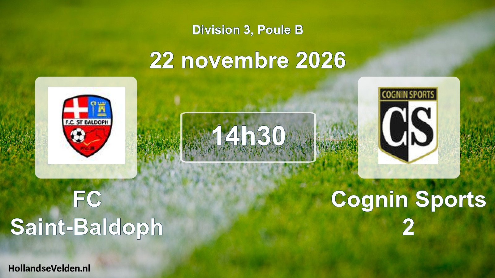 Match programmé: FC Saint-Baldoph - Cognin Sports 2 (22 novembre 2026)