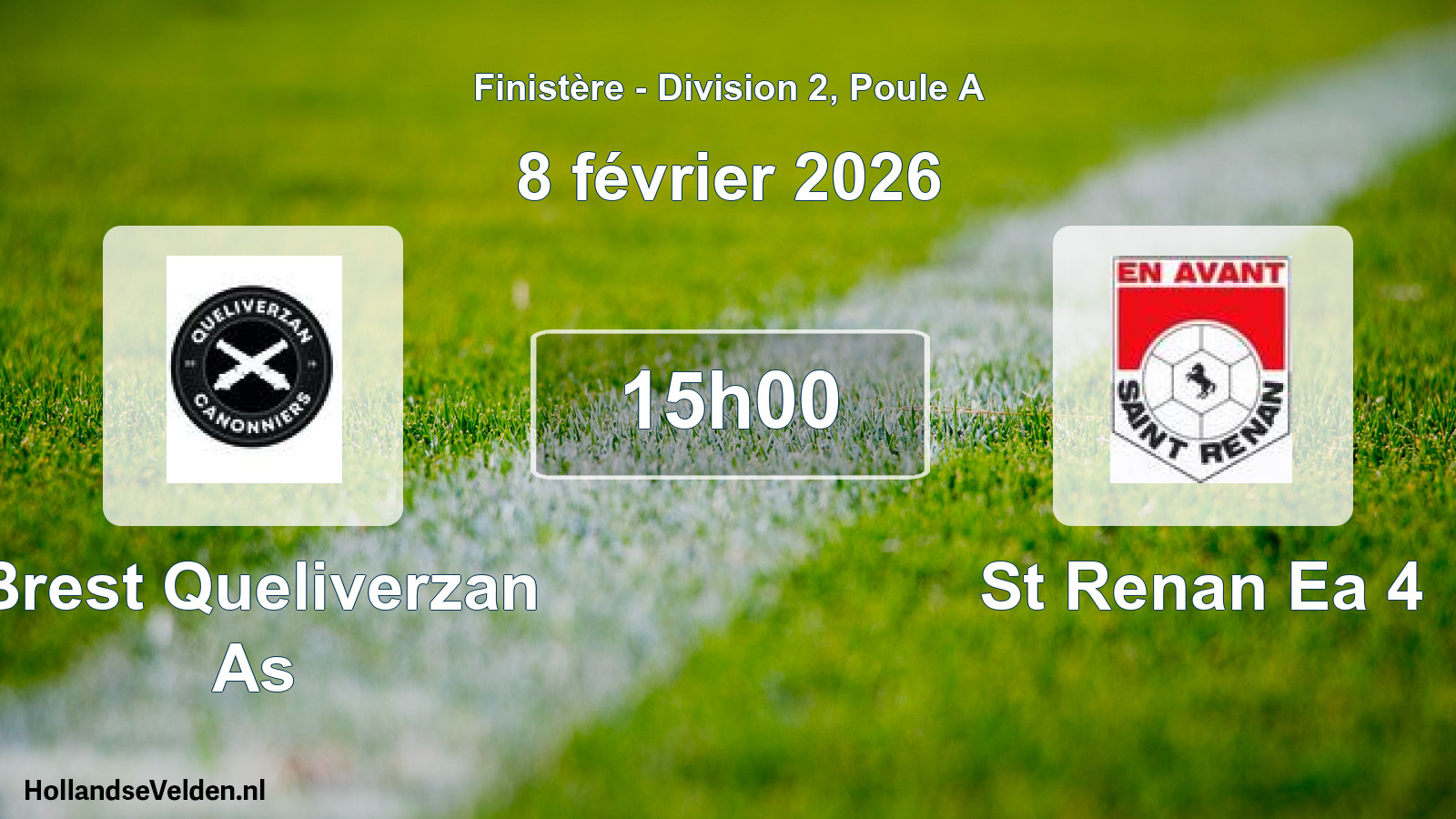 Geplande wedstrijd: Brest Queliverzan As - St Renan Ea 4 (8 février 2026)
