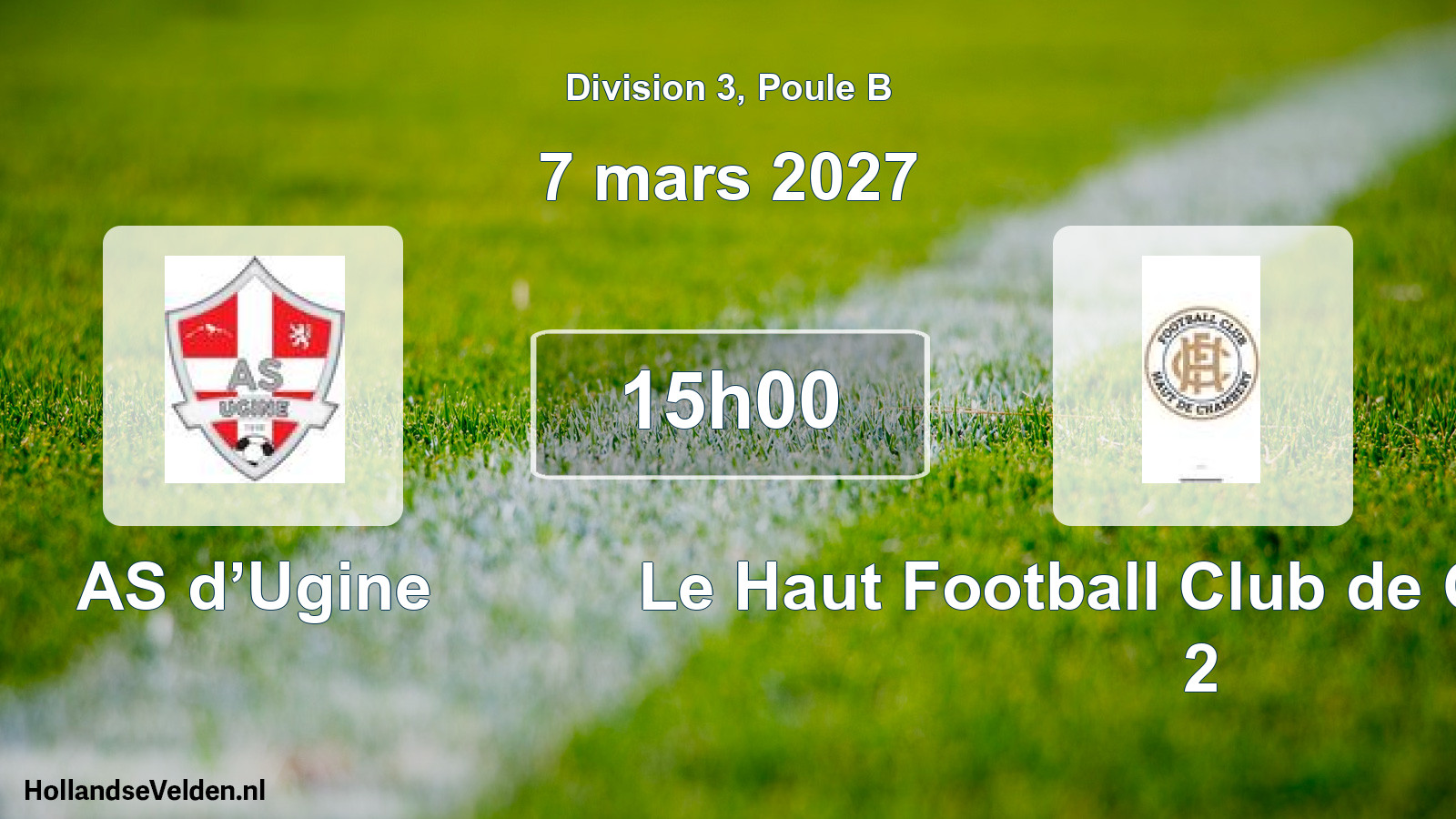 Match programmé: AS d’Ugine - Le Haut Football Club de Chambéry 2 (7 mars 2027)