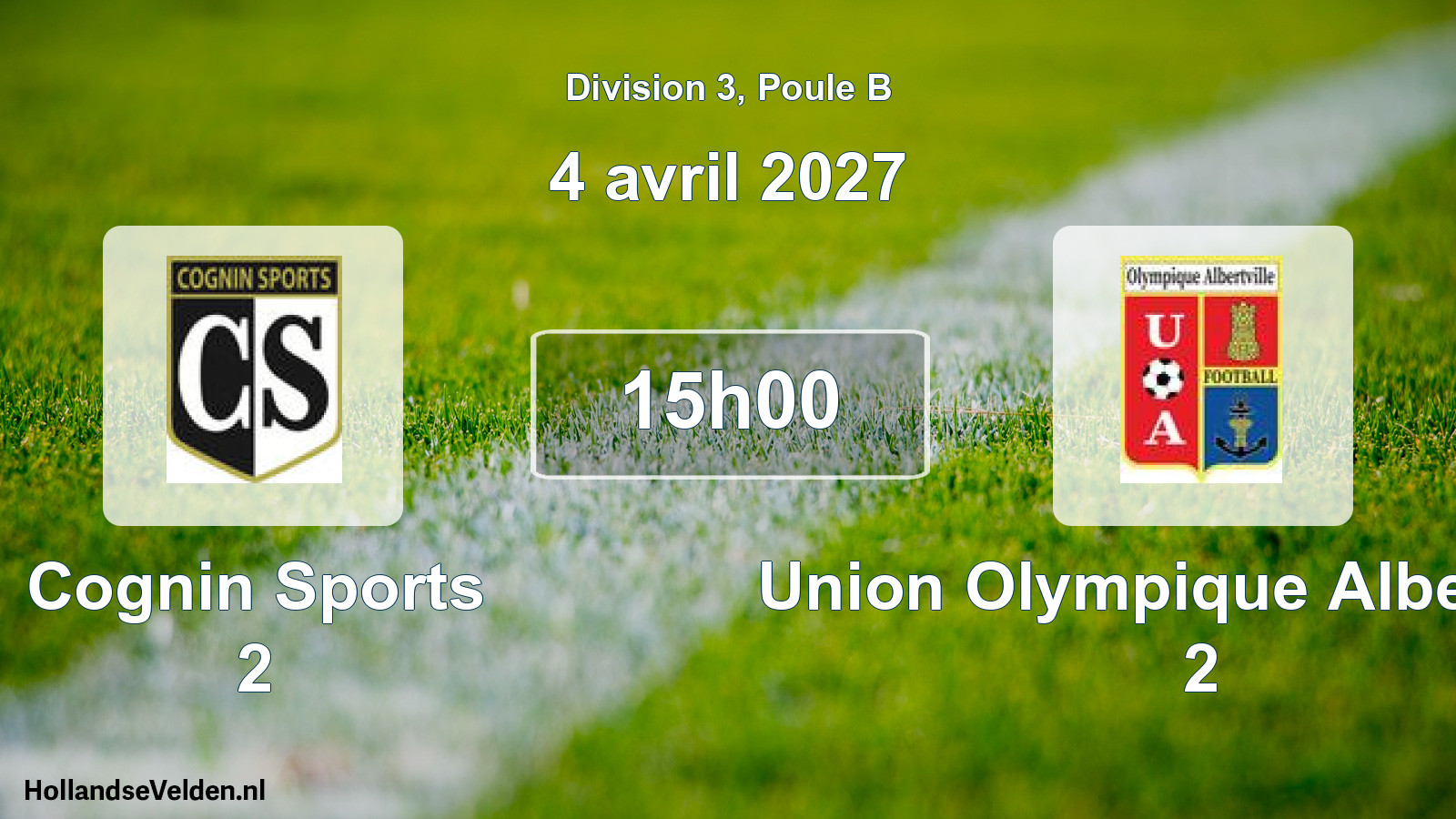 Scheduled Match: Cognin Sports 2 - Union Olympique Albertville 2 (4 April 2027)