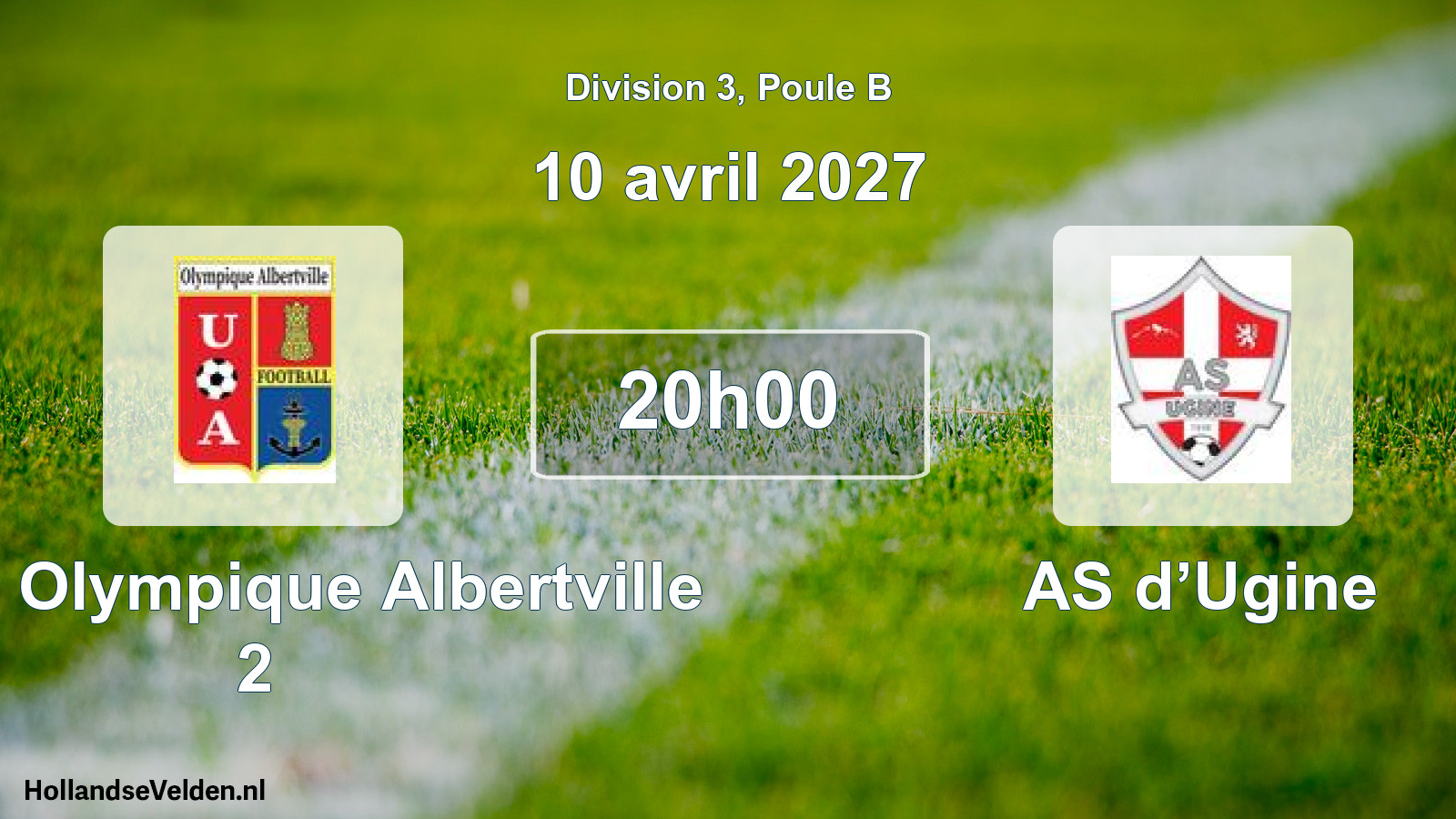 Match programmé: Union Olympique Albertville 2 - AS d’Ugine (10 avril 2027)