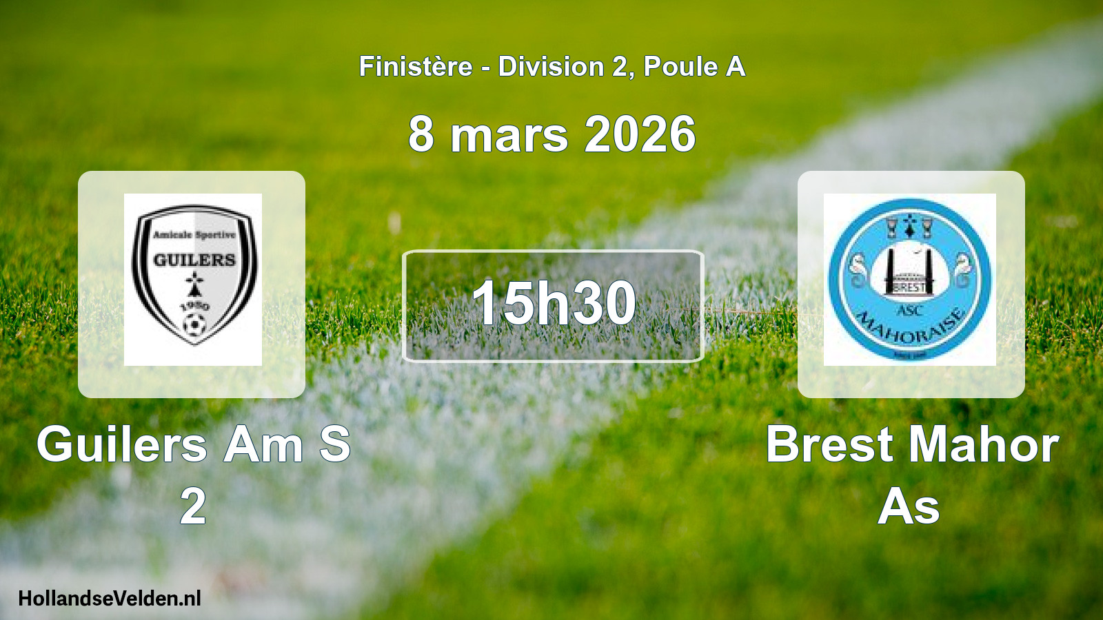 Geplande wedstrijd: Guilers Am S 2 - Brest Mahor As (8 mars 2026)