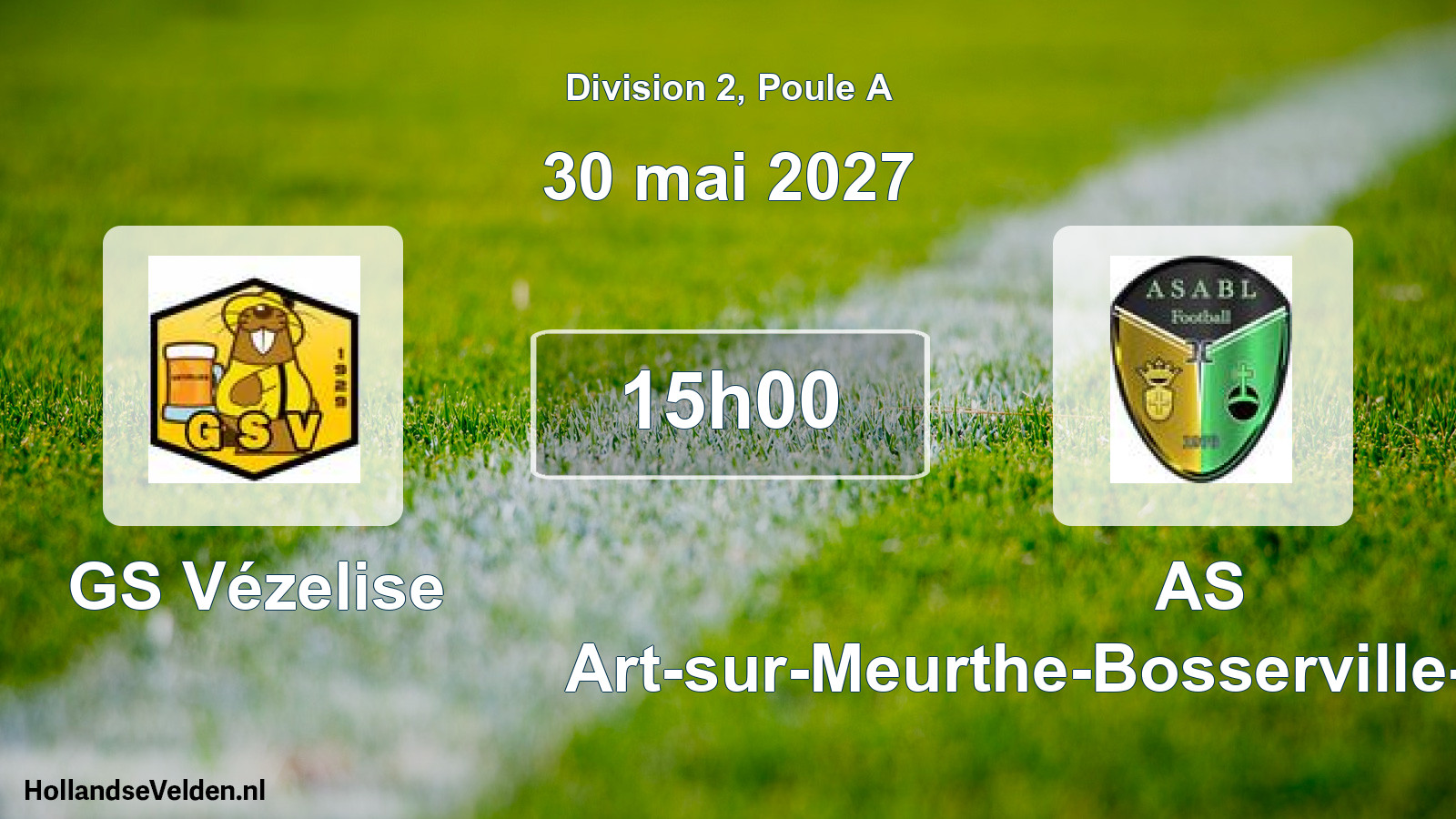 Scheduled Match: GS Vézelise - AS Art-sur-Meurthe-Bosserville-Lenoncourt (30 May 2027)