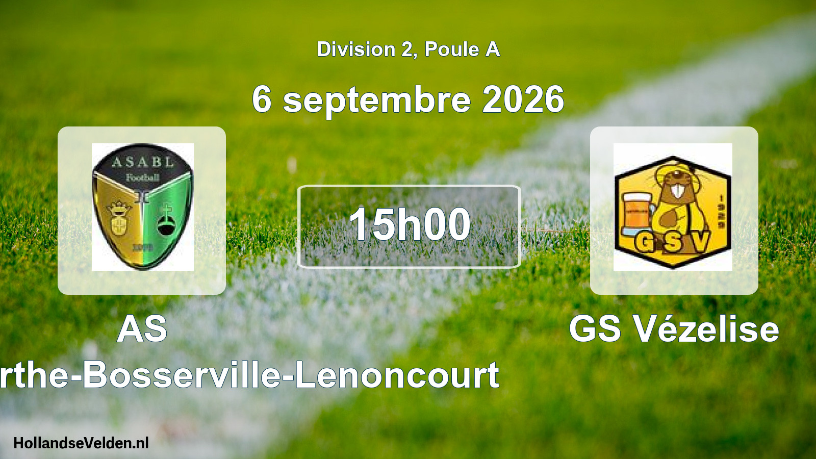 Scheduled Match: AS Art-sur-Meurthe-Bosserville-Lenoncourt - GS Vézelise (6 September 2026)