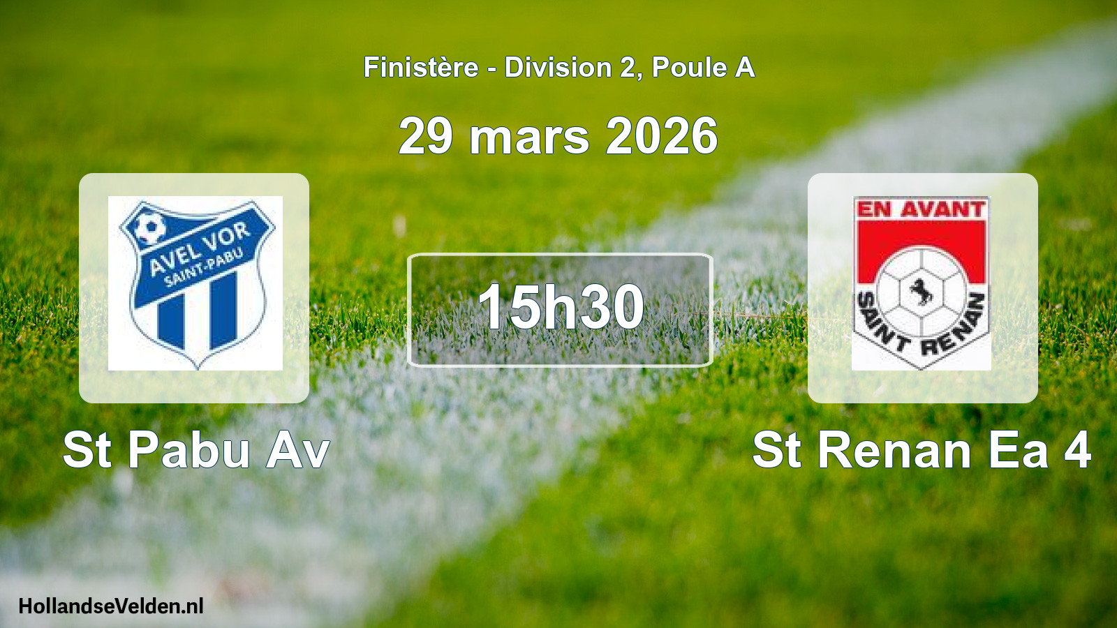 Scheduled Match: St Pabu Av - St Renan Ea 4 (29 March 2026)