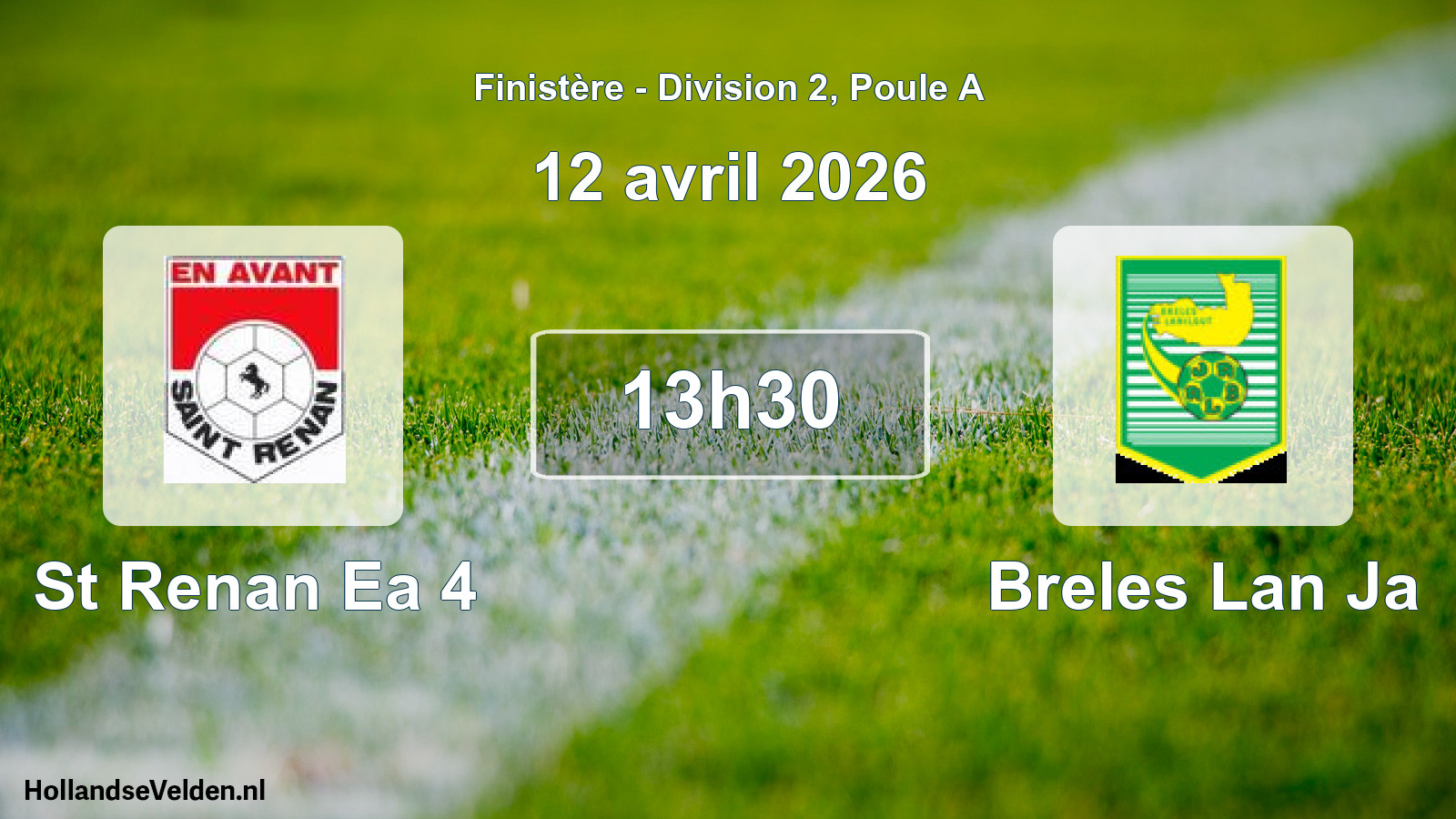 Geplande wedstrijd: St Renan Ea 4 - Breles Lan Ja (12 april 2026)