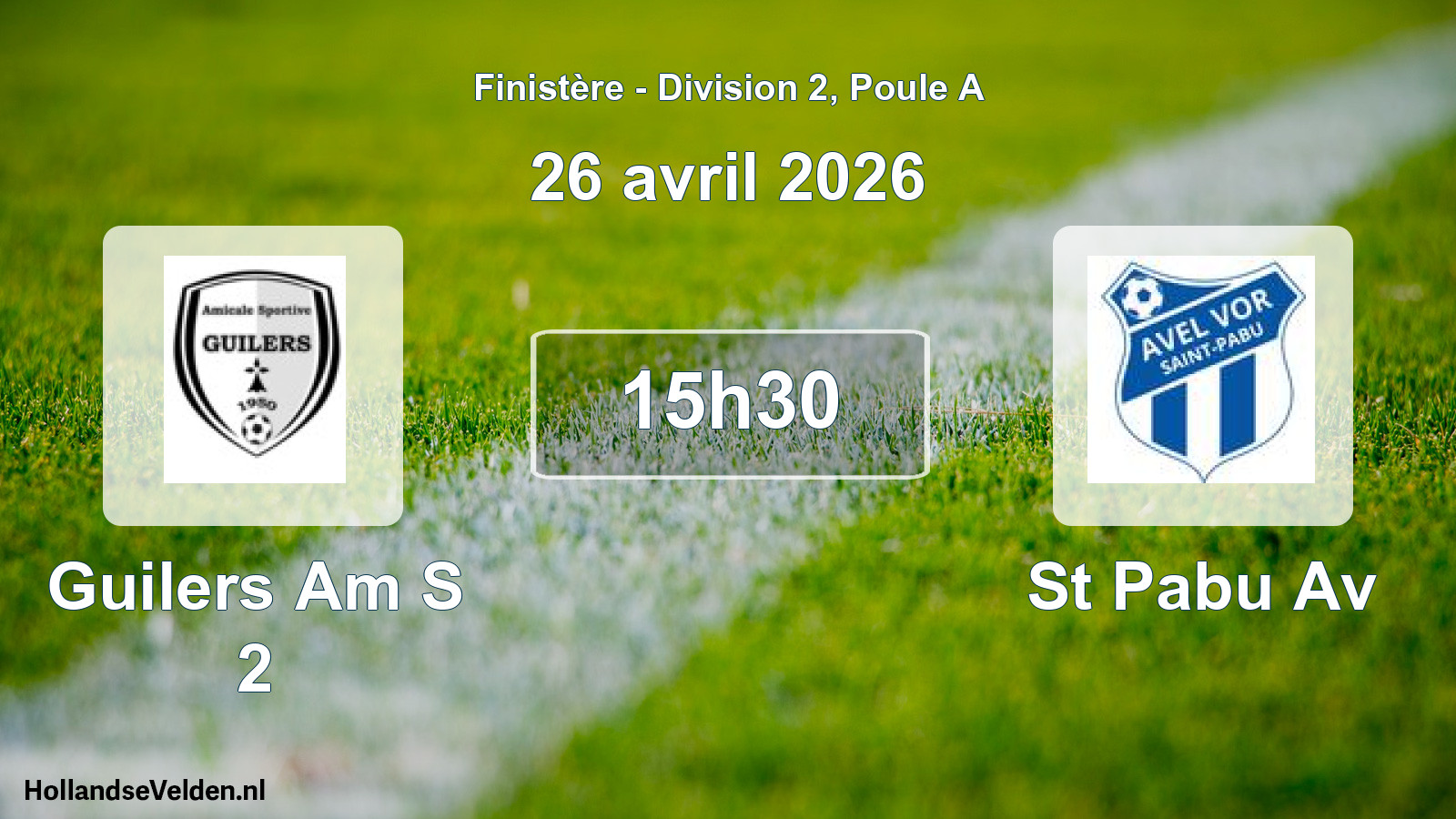 Scheduled Match: Guilers Am S 2 - St Pabu Av (26 April 2026)