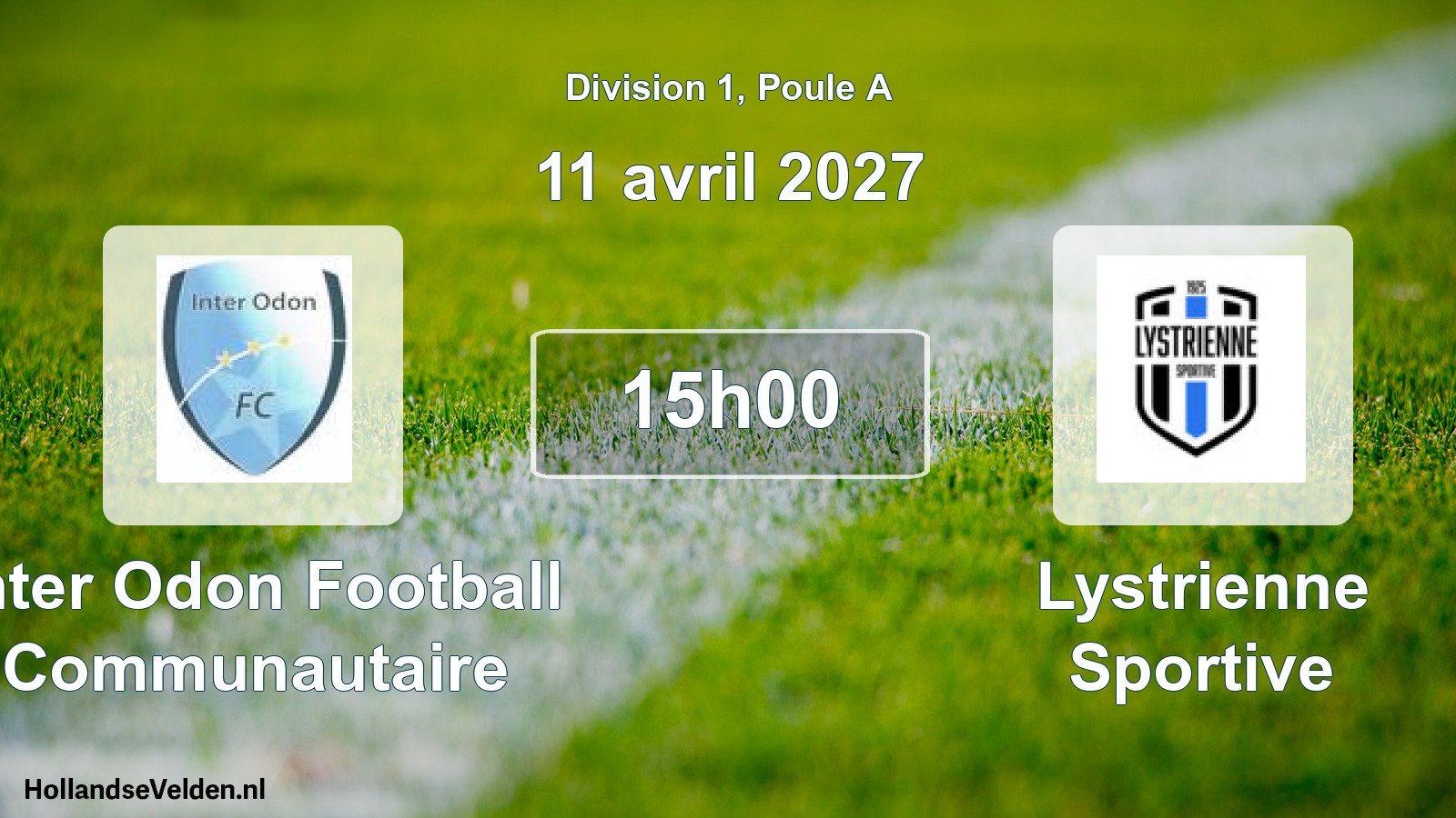 Scheduled Match: Inter Odon Football Communautaire - Lystrienne Sportive (11 April 2027)
