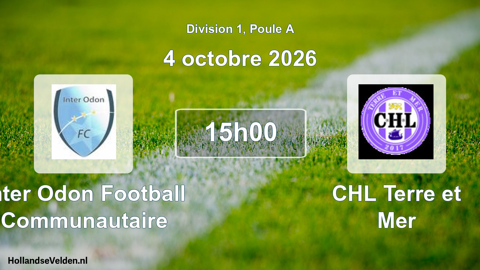 Scheduled Match: Inter Odon Football Communautaire - CHL Terre et Mer (4 October 2026)
