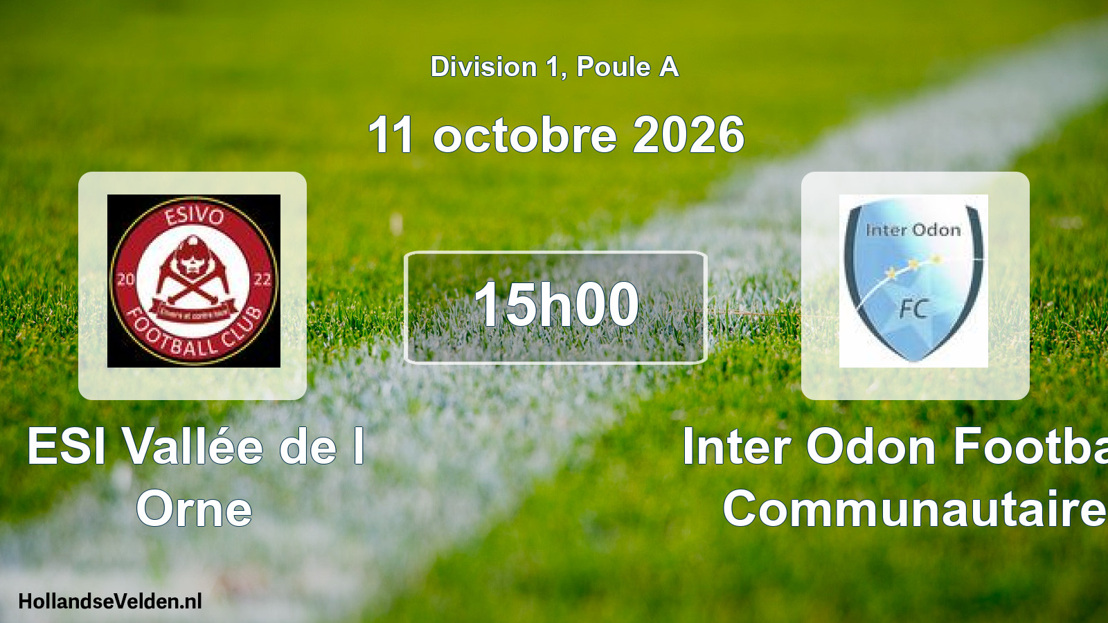 Scheduled Match: ESI Vallée de l Orne - Inter Odon Football Communautaire (11 October 2026)