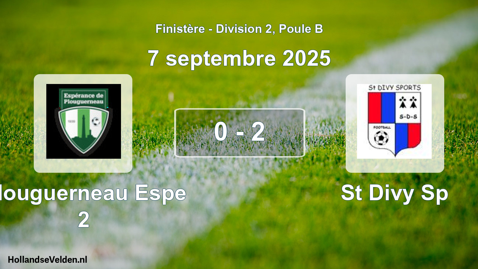 Total number of matches played: Plouguerneau Espe 2 - St Divy Sp 0 - 2 (7 September 2025)