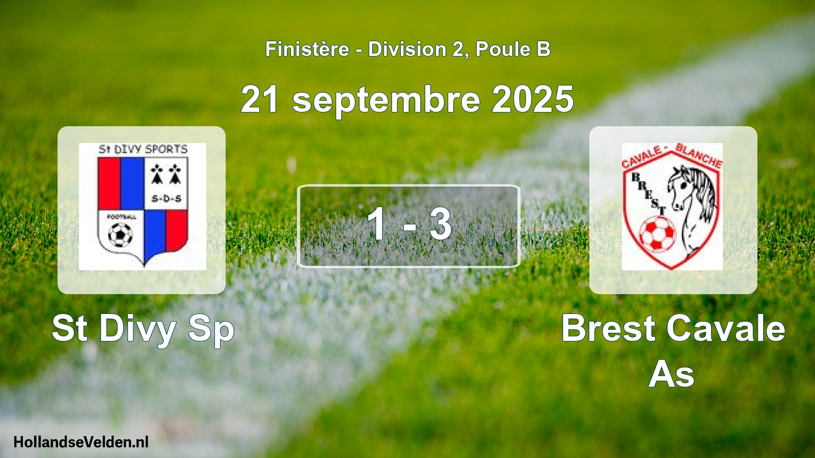 Total number of matches played: St Divy Sp - Brest Cavale As 1 - 3 (21 September 2025)