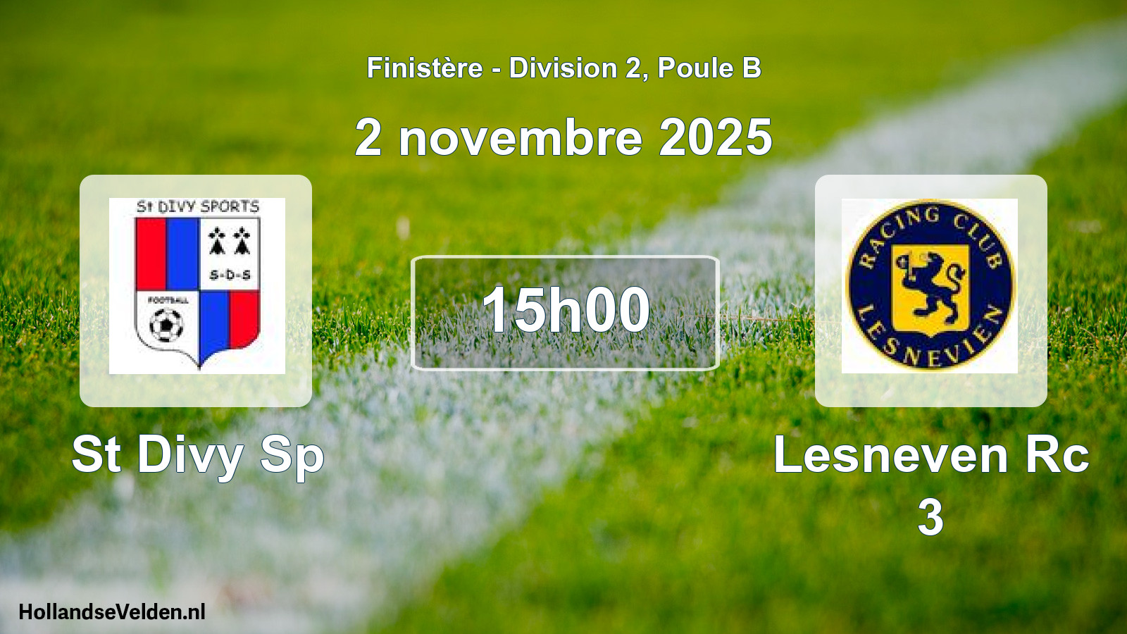 Scheduled Match: St Divy Sp - Lesneven Rc 3 (2 November 2025)