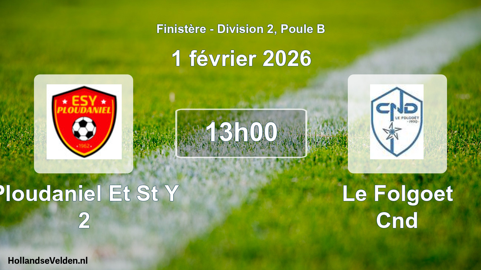 Scheduled Match: Ploudaniel Et St Y 2 - Le Folgoet Cnd (1 February 2026)