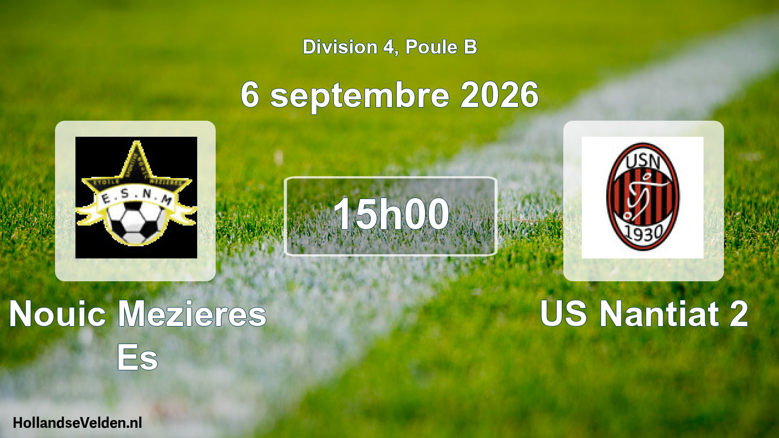 Scheduled Match: Nouic Mezieres Es - US Nantiat 2 (6 September 2026)