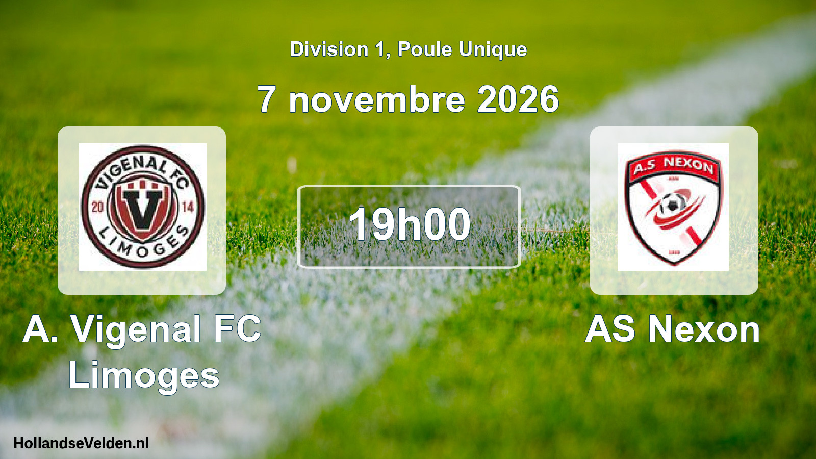 Scheduled Match: A. Vigenal FC Limoges - AS Nexon (7 November 2026)