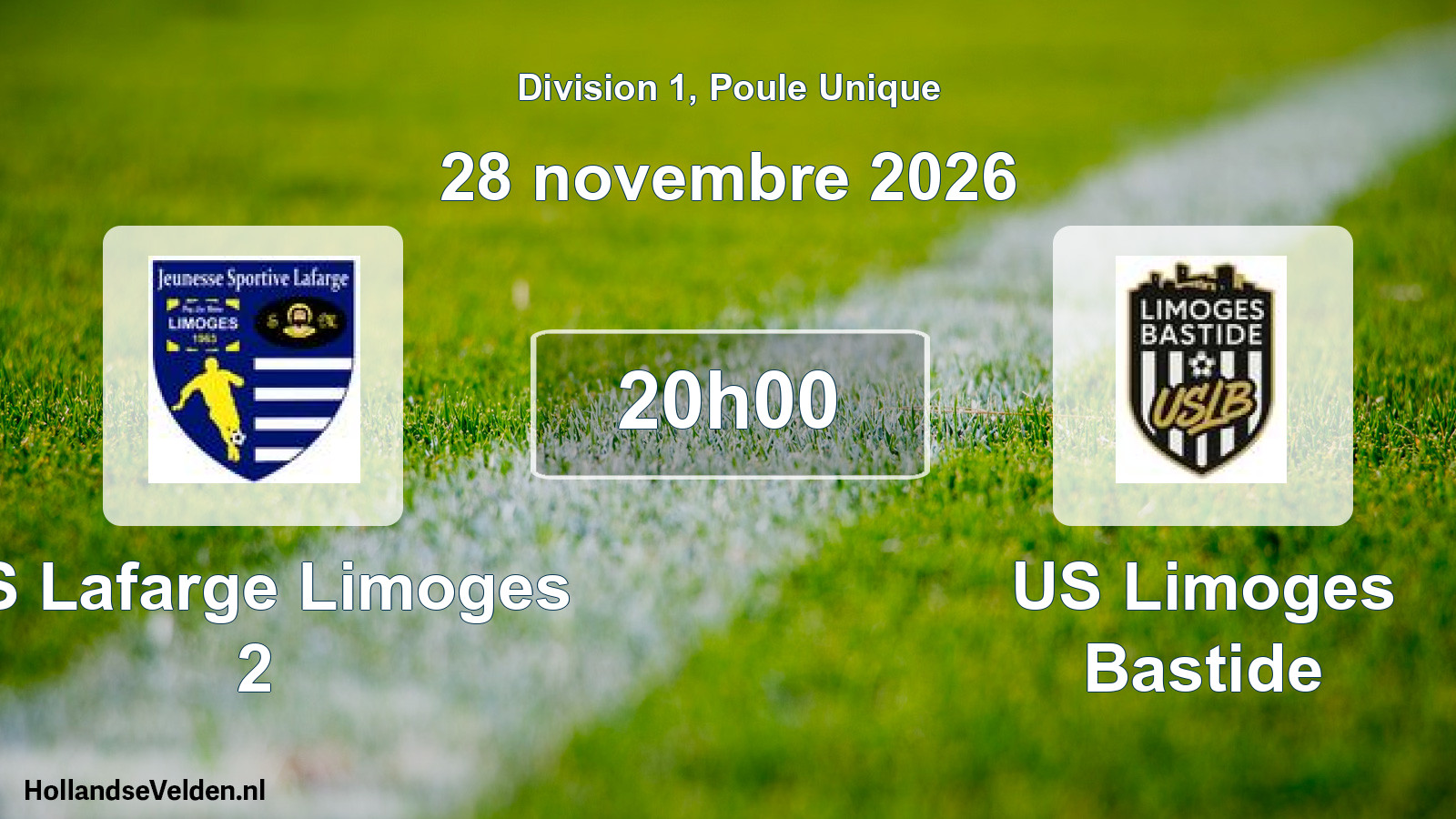 Scheduled Match: JS Lafarge Limoges 2 - US Limoges Bastide (28 November 2026)