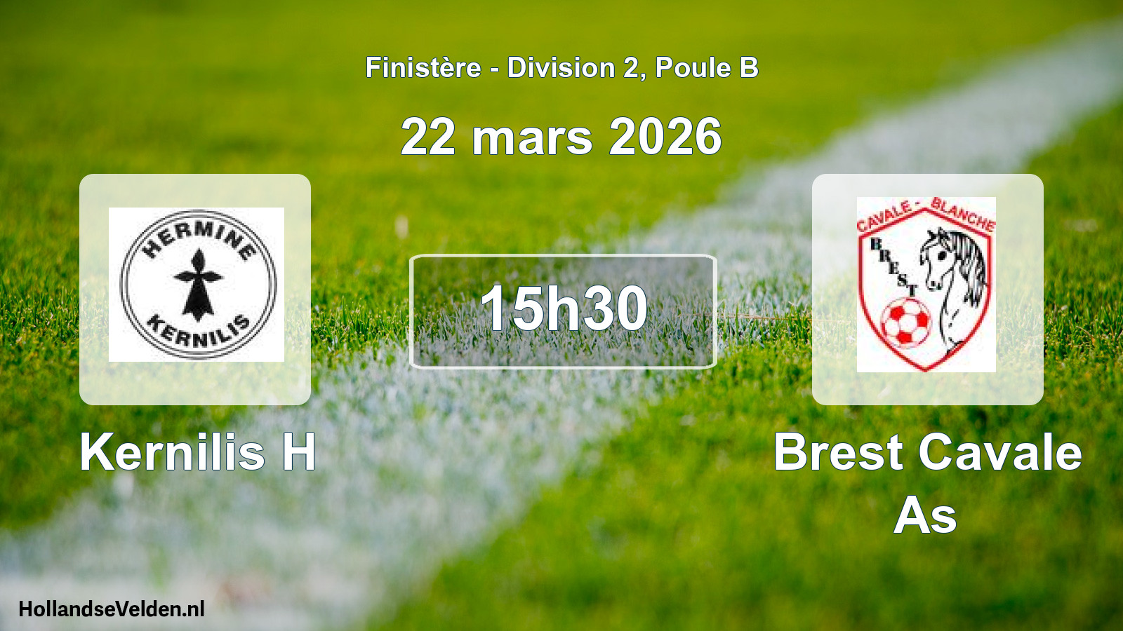 Scheduled Match: Kernilis H - Brest Cavale As (22 March 2026)