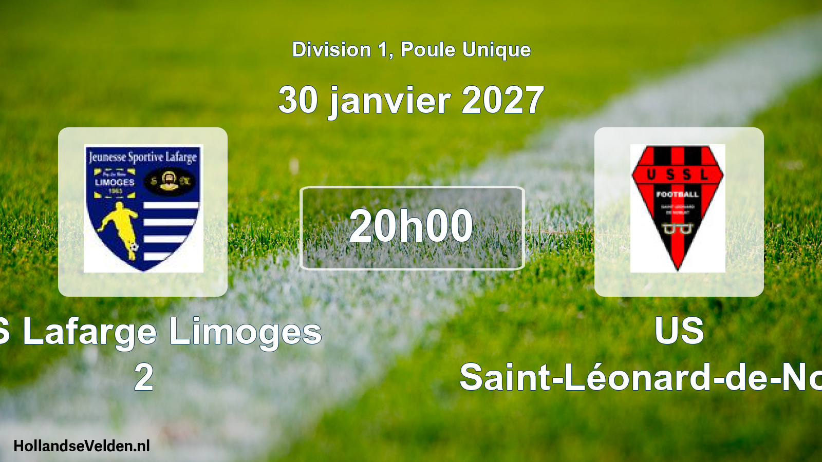 Scheduled Match: JS Lafarge Limoges 2 - US Saint-Léonard-de-Noblat (30 January 2027)
