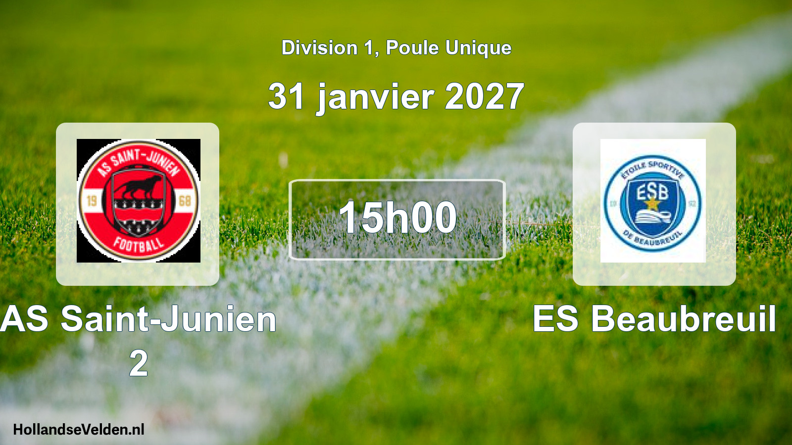 Scheduled Match: AS Saint-Junien 2 - ES Beaubreuil (31 January 2027)