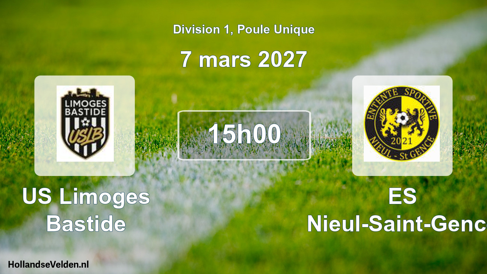 Scheduled Match: US Limoges Bastide - ES Nieul-Saint-Gence (7 March 2027)