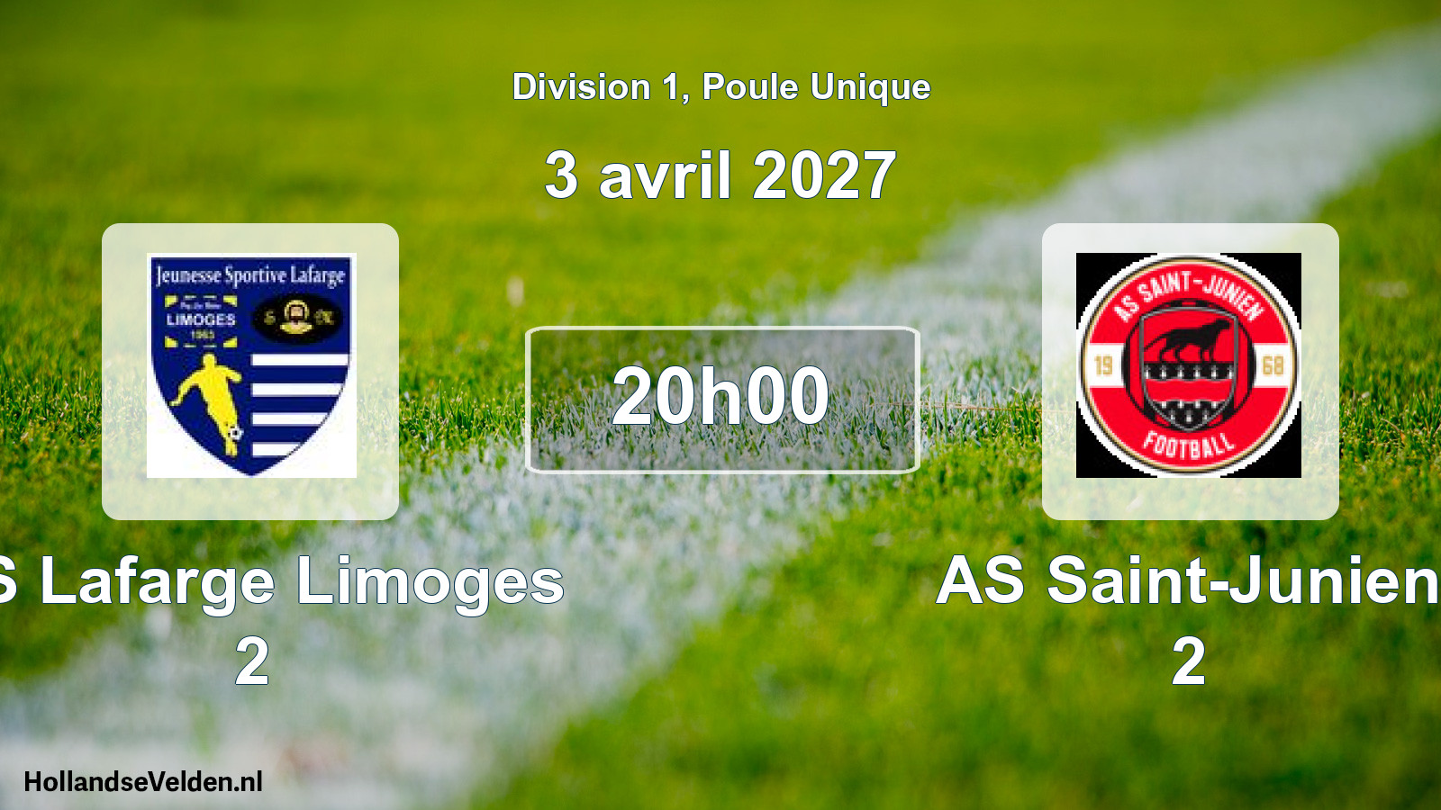 Scheduled Match: JS Lafarge Limoges 2 - AS Saint-Junien 2 (3 April 2027)