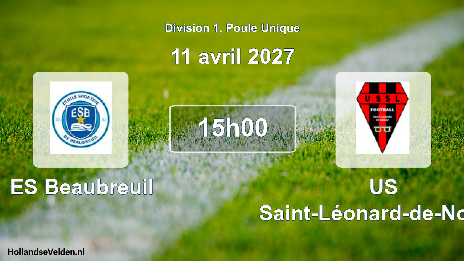 Match programmé: ES Beaubreuil - US Saint-Léonard-de-Noblat (11 avril 2027)