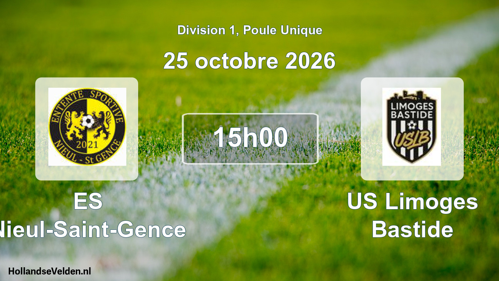 Scheduled Match: ES Nieul-Saint-Gence - US Limoges Bastide (25 October 2026)