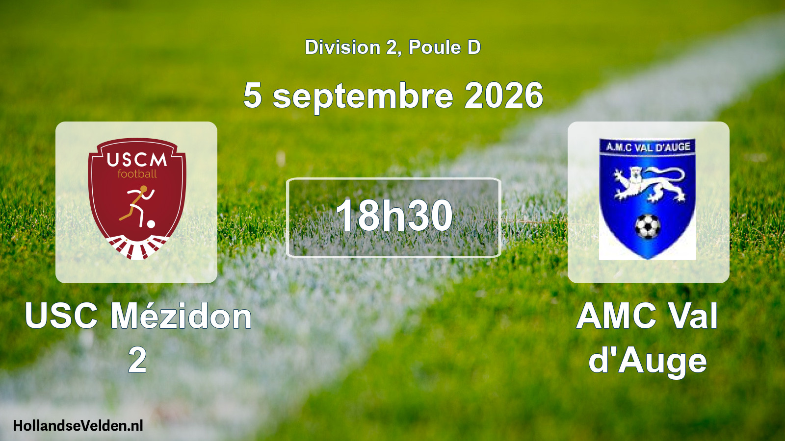 Scheduled Match: USC Mézidon 2 - AMC Val d'Auge (5 September 2026)