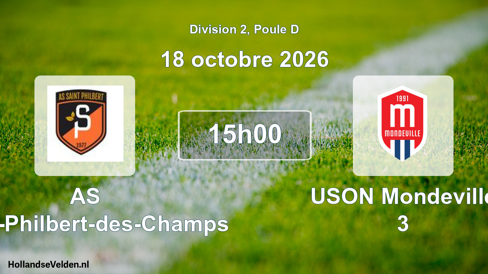 Match programmé: AS Saint-Philbert-des-Champs - USON Mondeville 3 (18 octobre 2026)
