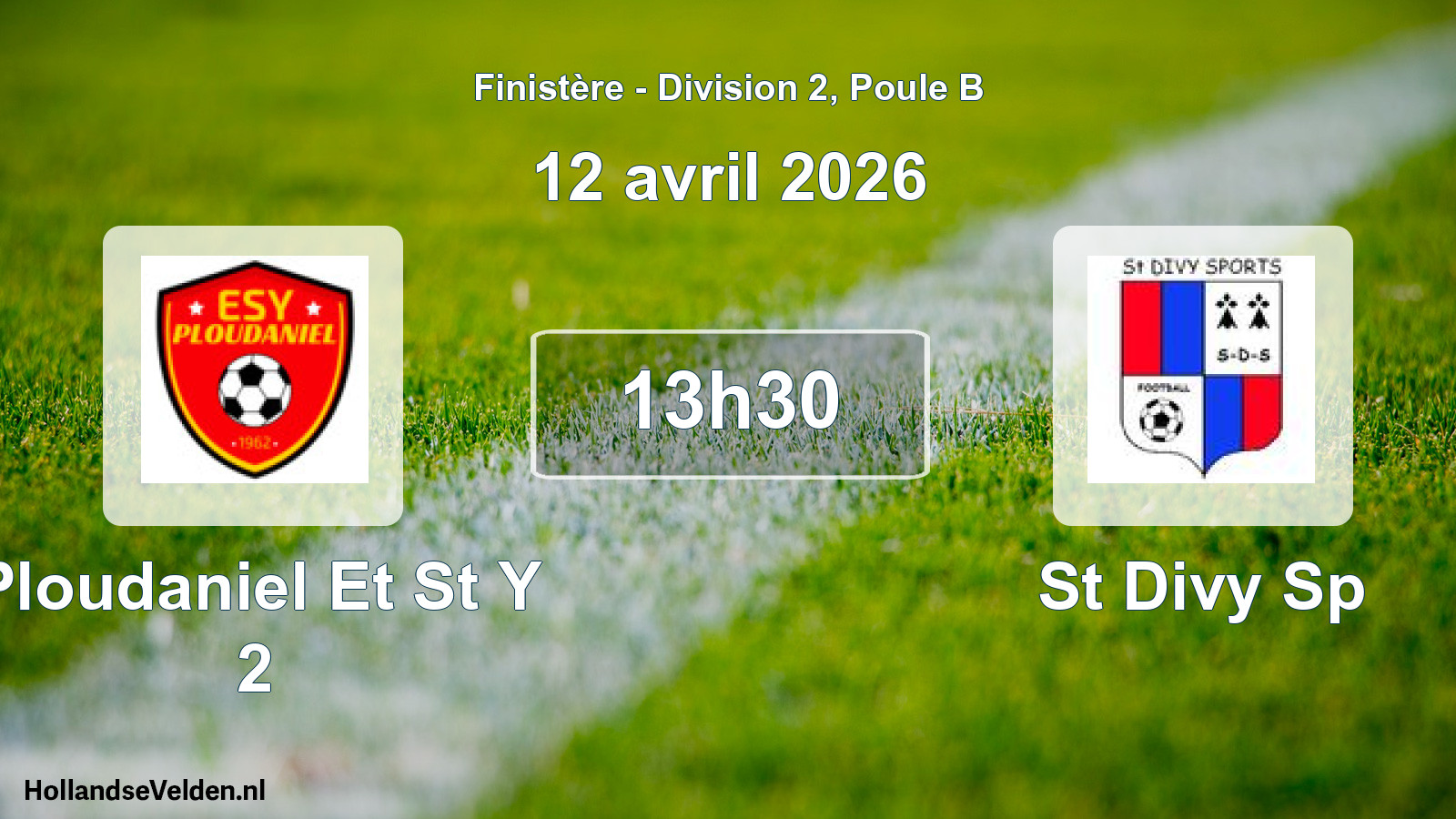 Geplande wedstrijd: Ploudaniel Et St Y 2 - St Divy Sp (12 avril 2026)
