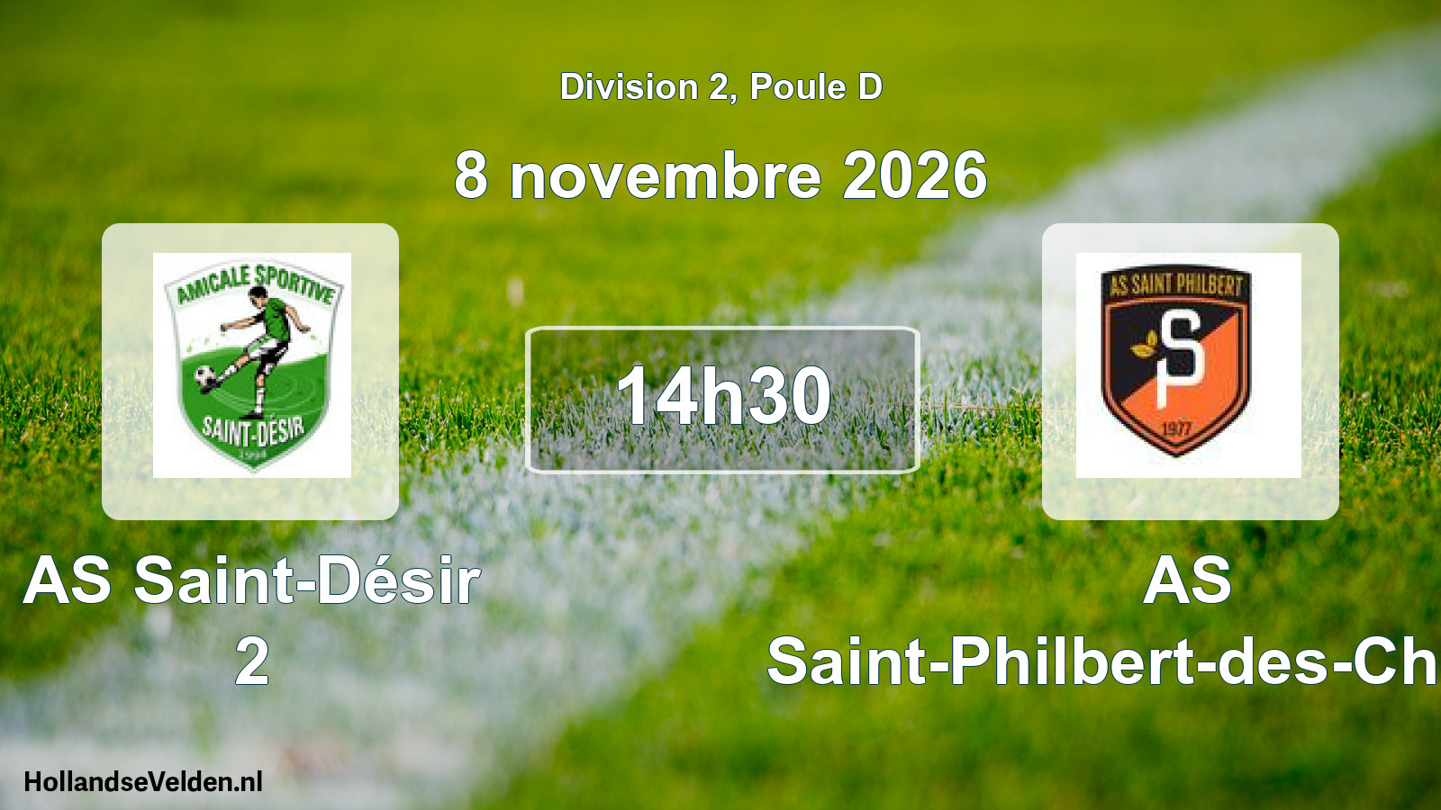 Match programmé: AS Saint-Désir 2 - AS Saint-Philbert-des-Champs (8 novembre 2026)