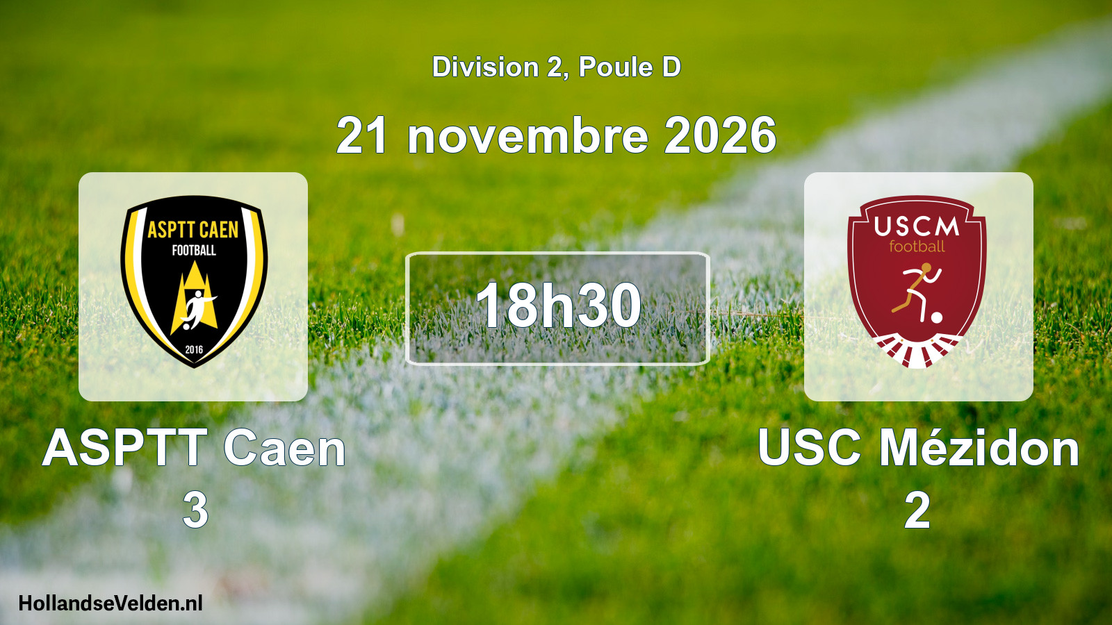 Match programmé: ASPTT Caen 3 - USC Mézidon 2 (21 novembre 2026)